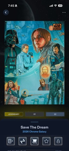 Star wars card trader chrome - star,