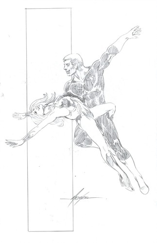 Mike grell original sketch - mike,